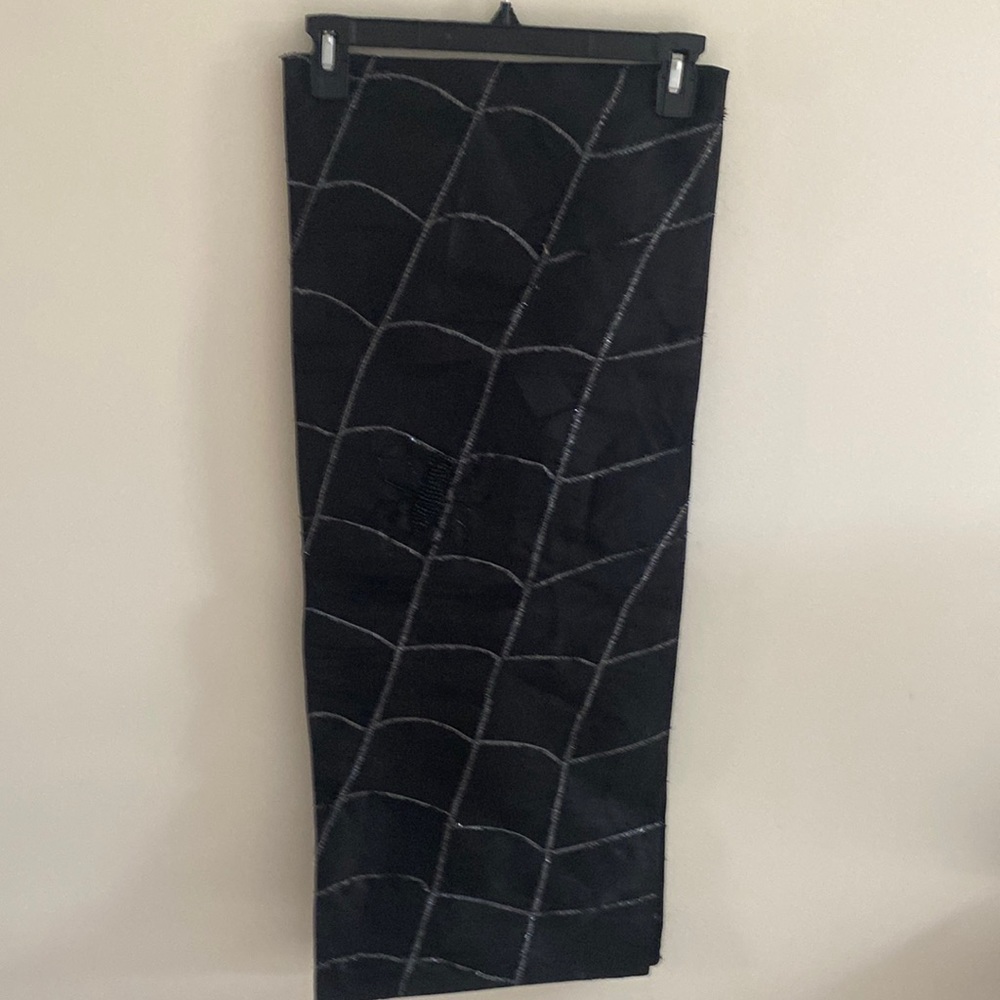 Halloween Black Spider and Web Table Runner